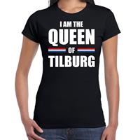 Bellatio I am the Queen of Tilburg Koningsdag t-shirt zwart voor dames