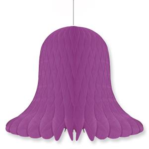 1x Violet Decoratie Klokken/kerstklokken Lampionnen 20 Cm - Feestversiering/kerstversiering