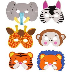 24 Stuks Mix Dieren Maskers Van Foam Traktatie - Uitdeelcadeautjes