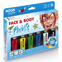 Haza Witbaard Face & Body Paint Schminkset Primaire Kleuren