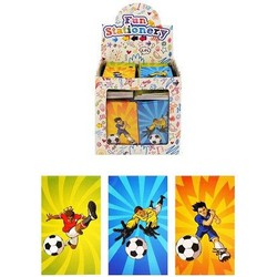 Uitdeelcadeautjes - Notitieboekjes - Model: Voetbal In Traktatiebox