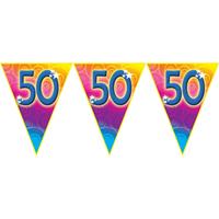 Verjaardag thema 50 jaar geworden feest vlaggenlijn van 5 meter -