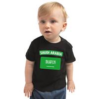 Bellatio Saudi-Arabia t-shirt met vlag Saoedi-Arabie zwart voor babys 68 (3-6 maanden) -
