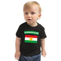 Bellatio Kurdistane t-shirt met vlag Koerdistan zwart voor babys 74 (5-9 maanden) -