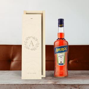 YourSurprise Likeur in gegraveerde kist - Aperol