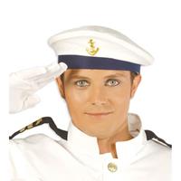 3x stuks marine verkleed baret/hoed met gouden scheepsanker -