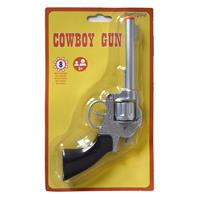 Funny Fashion Verkleed speelgoed revolver/pistool metaal 8 schots -