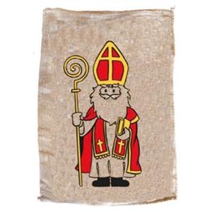 Pakket van 6x stuks jute Sinterklaas cadeau zakken klein 35 x 50 cm -