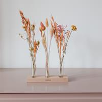 YourSurprise Droogbloemen in gepersonaliseerde houder met drie vaasjes