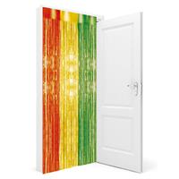 Funny Fashion Folie deurgordijn rood/geel/groen metallic 200 x 100 cm -