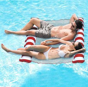 MikaMax Waterhangmat XXL - Geschikt voor 2 Personen - Opblaasbaar - Groot Luchtbed 138 x 130cm - Waterhammock