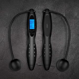 MikaMax Draadloos Springtouw - Digitaal Display met Calorieteller, Sprongenteller en Snelheidsmeter - Cordless Jump Rope