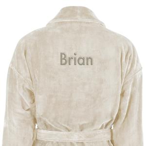 YourSurprise Heren badjas borduren - Beige - S/M