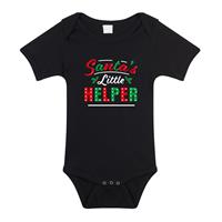Bellatio Santas little helper / Het hulpje van de Kerstman Kerst rompertje zwart voor babys -