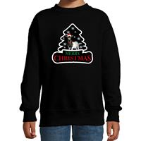 Bellatio Dieren kersttrui geit zwart kinderen - Foute geiten kerstsweater 9-11 jaar (134/146) -