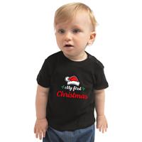 Bellatio My first Christmas Kerst t-shirt zwart voor babys 74 (5-9 maanden) -