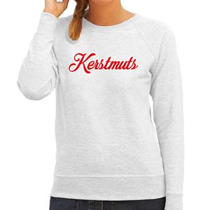 Bellatio Kerstmuts foute Kerstsweater / Kersttrui grijs voor dames