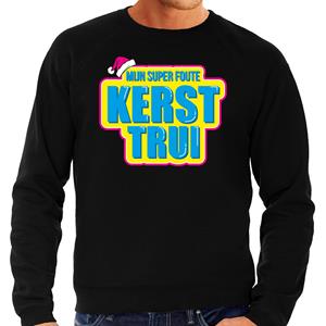Bellatio Mijn super foute kersttrui foute Kerst sweater / trui zwart voor heren