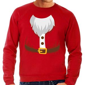 Bellatio Kerstman kostuum verkleed sweater / trui rood voor heren