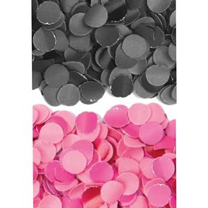 600 gram zwart en roze papier snippers confetti mix set feest versiering -