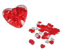 Valentijnsdag cadeau hartjes badconfetti 40x gram in hart-vrom doosje -