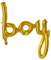 Boland folieballon Boy 60 x 70 cm goud
