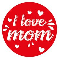 Bellatio 15x Onderzetters I love mom Moederdag onderleggers -