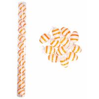 Oranje/wit gestreepte hangdecoratie paaseieren 24x stuks -