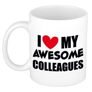 Bellatio I love my awesome colleagues cadeau mok / beker 300 ml -