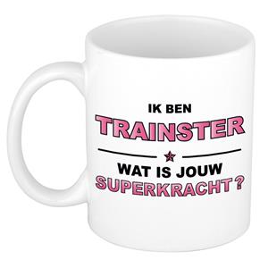 Bellatio Ik ben trainster wat is jouw superkracht kado mok / beker / verjaardag -