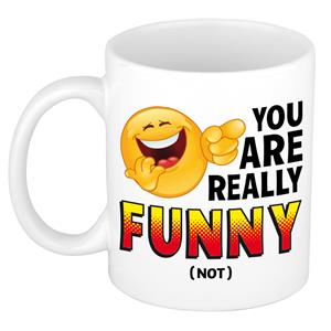 Bellatio You are really funny not kado mok / beker wit en zwart - cadeau collega -