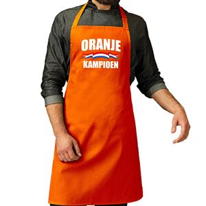 Bellatio Oranje kampioen katoenen cadeau schort oranje EK/ WK voetbal voor dames