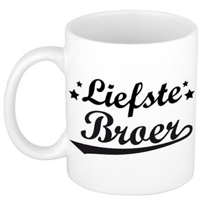 Bellatio Liefste broer cadeau mok / beker sterren 300 ml -