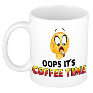 Bellatio Oh no its coffee time kado mok / beker wit - cadeau collega -