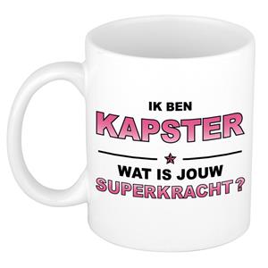 Bellatio Ik ben kapster wat is jouw superkracht kado mok / beker / verjaardag -