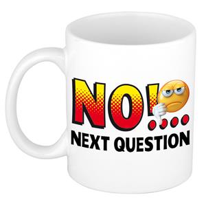 Bellatio No next question collega mok / beker wit 300 ml -