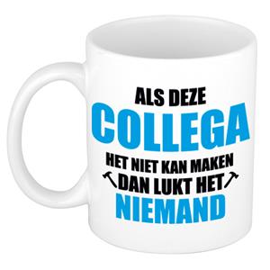 Bellatio Als deze collega het niet kan maken dan lukt het niemand mok / beker wit cadeau collega 300 ml -