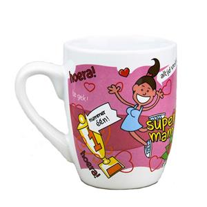 Cartoon mok/ beker mama Moederdag/verjaardag 300 ml -