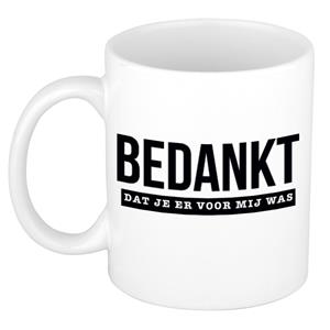 Bellatio Bedankt dat je er voor mij was cadeau mok / beker 300 ml -