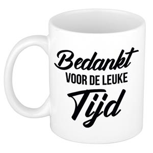 Bellatio Bedankt voor de leuke tijd cadeau mok / beker 300 ml -