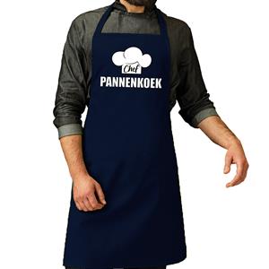 Bellatio Chef pannenkoek schort / keukenschort navy heren -