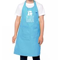 Bellatio The cutest baker keukenschort/ kinder bakschort blauw voor jongens