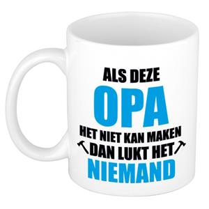 Bellatio Als deze opa het niet kan maken mok / beker wit 300 ml -