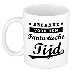 Bellatio Bedankt voor een fantastische tijd cadeau mok / beker 300 ml - Afscheidscadeau -