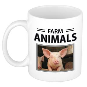 Bellatio Varkens mok met dieren foto farm animals -