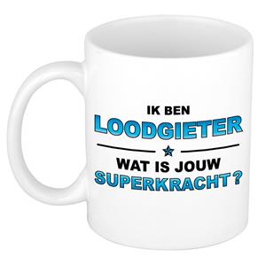 Bellatio Ik ben loodgieter wat is jouw superkracht kado mok / beker / verjaardag -