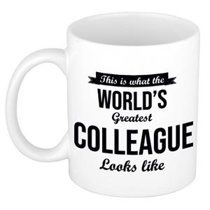 Bellatio Worlds Greatest Colleague cadeau koffiemok / theebeker 300 ml -