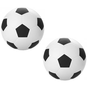 Set van 6x stuks stressbal mini voetballen 6 cm -