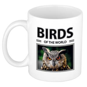 Bellatio Uilen mok met dieren foto birds of the world -