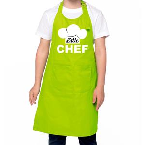 Little chef Keukenschort kinderen/ kinder schort groen voor jongens